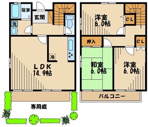 ブリージングタウン百草園の物件間取画像